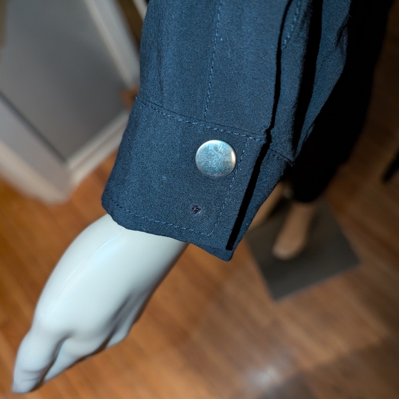 ONE TEASPOON Jumpsuit XS Black with silver snaps up the front. - Picture 8 of 11